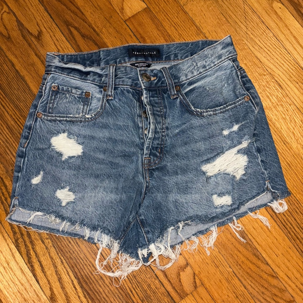 Aeropostale Women's Blue Denim Shorts